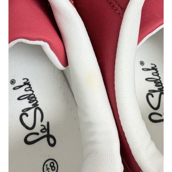 La Sheelah Red White Low Top Sneakers Women’s Size 8.5 Casual Street Style - Picture 6 of 7